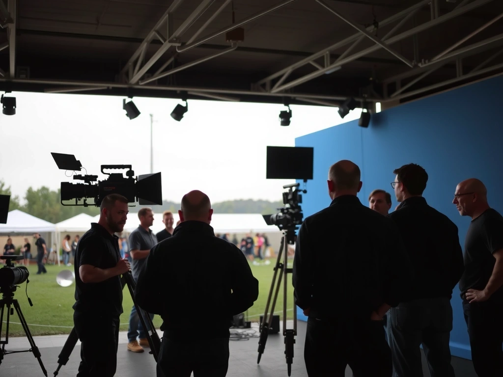 Equipo de cámara en exteriores